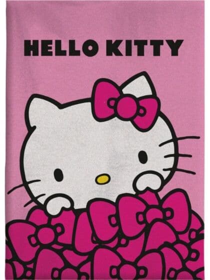 Hello Kitty pledd 120x150 cm - mykt fleecepledd