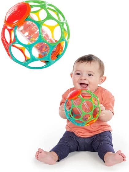 Oball Rollin' Rainstick rangle - ball med regnpinne - flerfarget