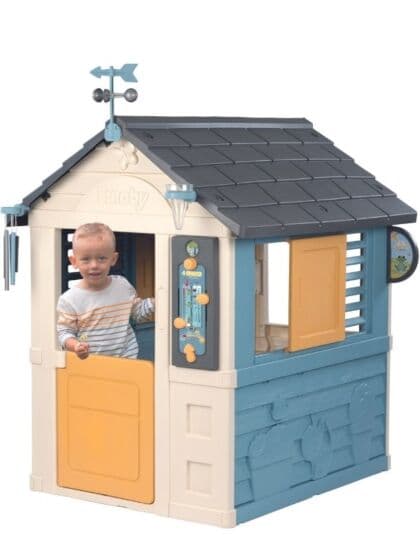 Smoby lekehus med vindmåler og vindspill