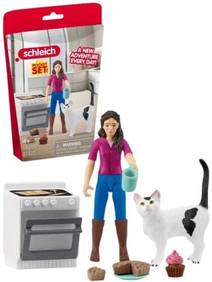 Schleich figursett - Bakeettermiddag med katt 81470