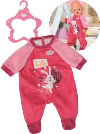 BABY Born mørkerosa sparkedress til dukke 43 cm