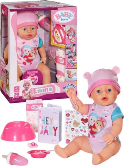 BABY Born Emma interaktiv dukke med tilbehør - 43 cm