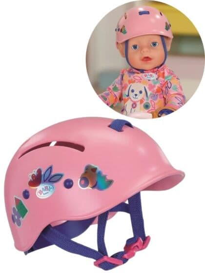 BABY born Hjelm til 43 cm dukker – justerbar dukkehjelm