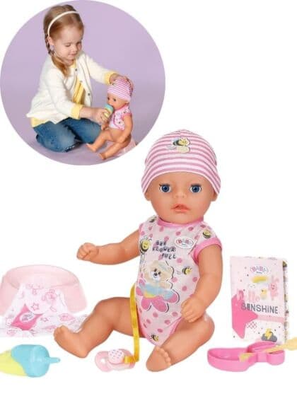 BABY born Lena rosa 36 cm – interaktiv dukke med 7 naturtro funksjoner