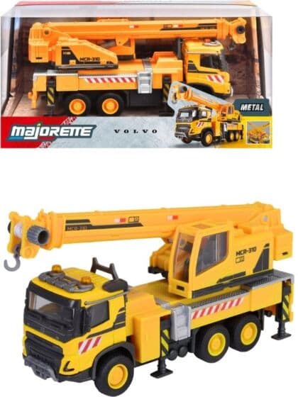 Majorette Volvo FMX kranbil 22 cm - lekebil i metall med bevegelig kran