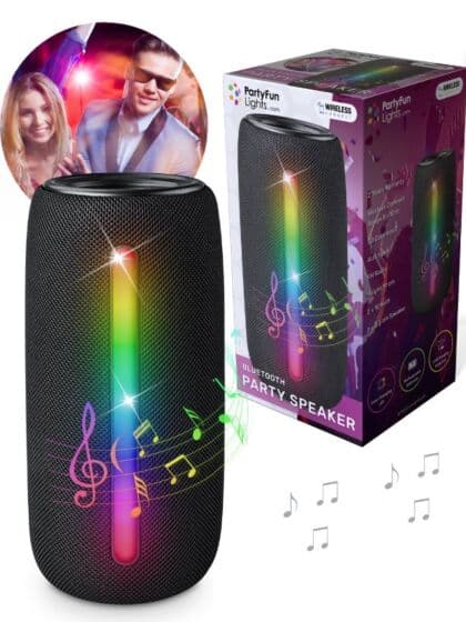 PartyFun Lights Bluetooth høyttaler med LED fargelys