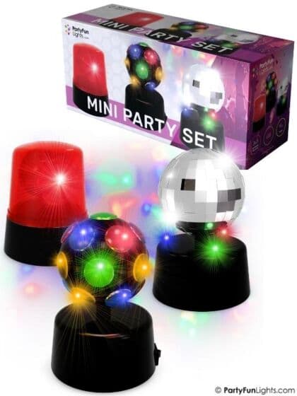 PartyFun Lights Mini Party Set 3-i-1 – LED discolys
