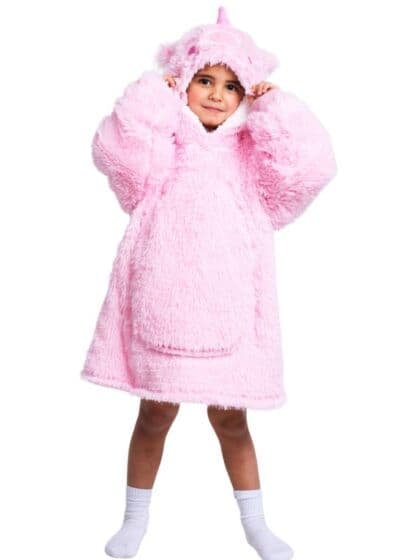 Noxxiez Oversized hoodie til barn 3-6 år - enhjørning