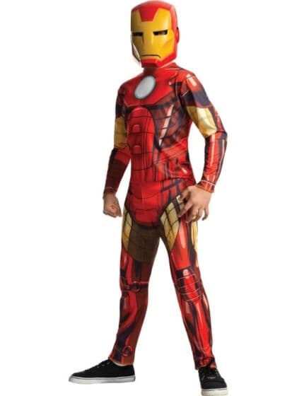 Iron Man Classic kostyme - 7-8 år - 128 cm - heldrakt med maske