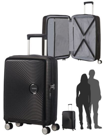 American Tourister Soundbox Spinner utvidbar trillekoffert 67 cm - sort
