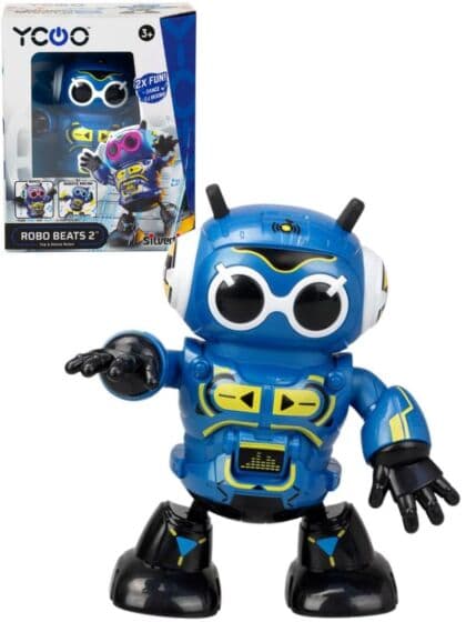 Silverlit YCOO Robo Beats II – Interaktiv robot med lys, lyd og DJ-funksjon