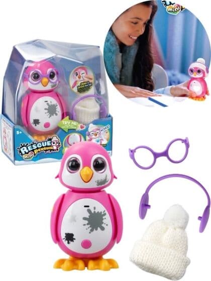 Silverlit Rescue mini pingvin med lys og lyd - rosa