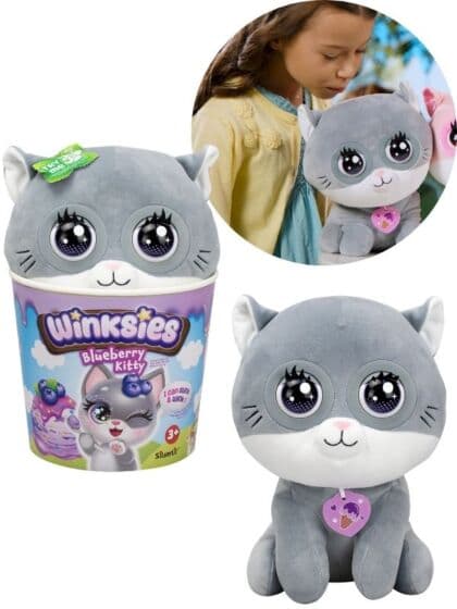 Silverlit Winksies Blueberry Kitten – interaktiv bamse med lys og lyd