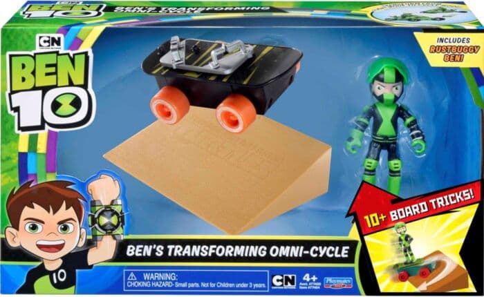Ben 10 Transforming Omni-Cycle - Rustbuggy Ben med Skateboard