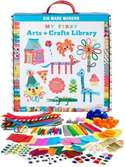 Kid Made Modern My First Arts and Crafts Library - hobbysett for de minste - med over 200 deler