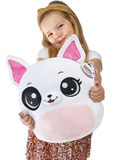 Zuru Coco Squishies Bongo bull terrier kosebamse og pute - 30 cm