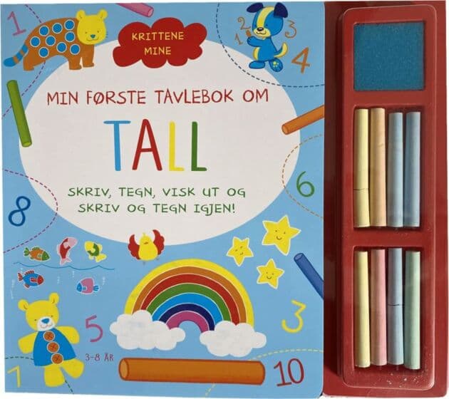 Min første tavlebok om tall - aktivitetsbok med kritt og svamp