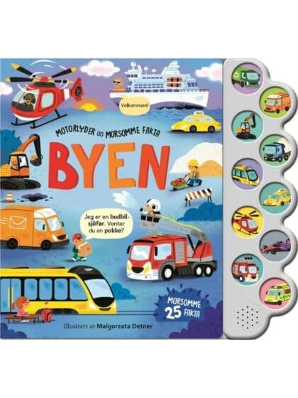 Byen – interaktiv bok med motorlyder og morsomme fakta