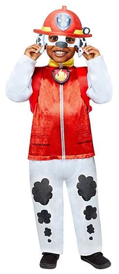 PAW Patrol Marshall deluxe kostyme 3-4 år - 104 cm - heldrakt med ryggsekk og maske