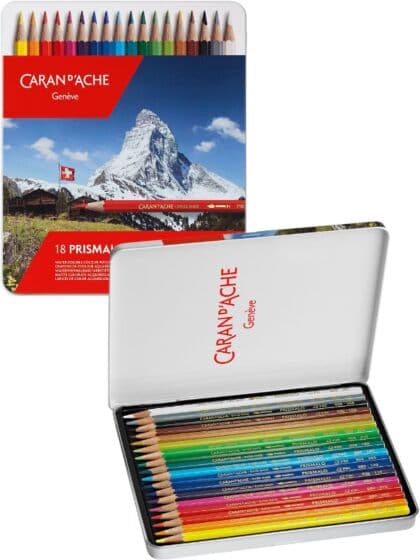 Caran d'Ache Prismalo akvarellfarger - 18 fargeblyanter