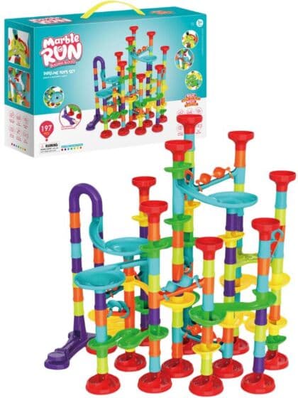 Marble Run kulebane for barn – 197-dels STEM-byggesett