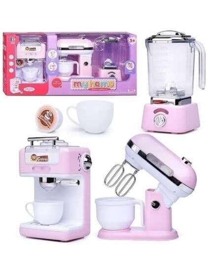 My Home Lekekjøkken – 3-i-1 sett med kaffemaskin, miksmaster og blender