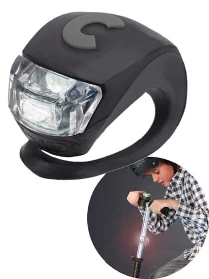 Micro Deluxe Sykkellampe i silikon - svart