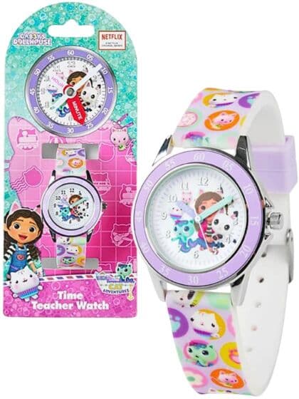 Accutime Gabbys Dukkehus analog klokke - lær klokken