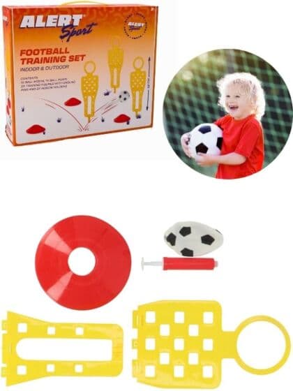 Alert fotball treningssett med treningsfigurer – 8 deler