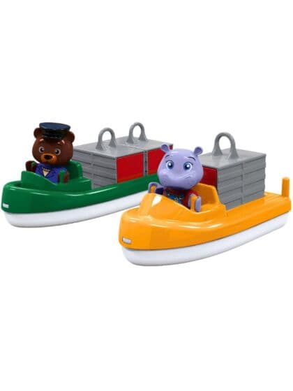 AquaPlay Transportbåt og containerbåt med figurer