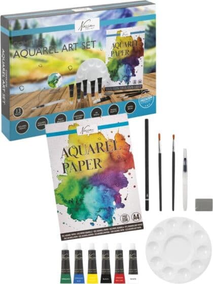 Nassau Fine Art Komplett Akvarell malesett i 13 deler