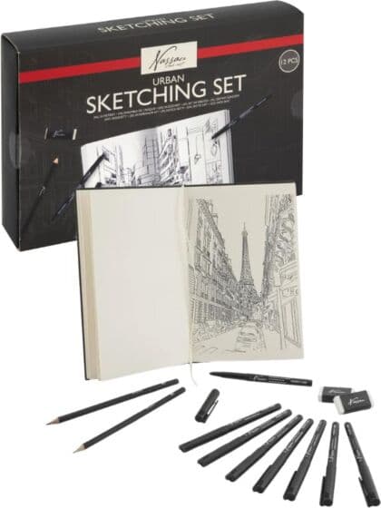 Nassau Fine Art Urban tegne- og skissesett i 12 deler