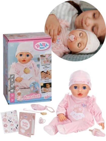 BABY born Annabell interaktiv dukke med lyd og bevegelser 43 cm