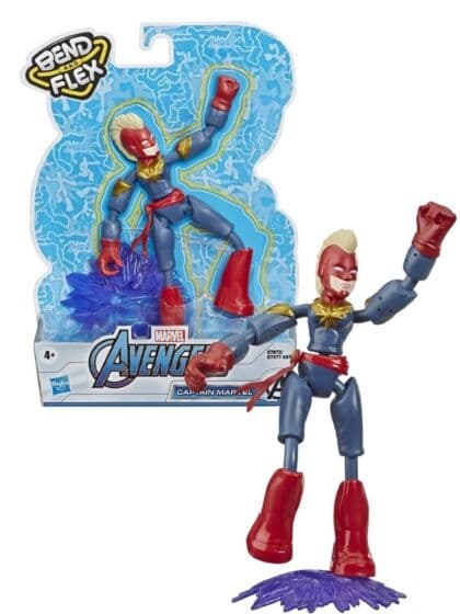 Avengers Bend and Flex Captain Marvel - figur med ekstremt bøyelige og fleksible ledd