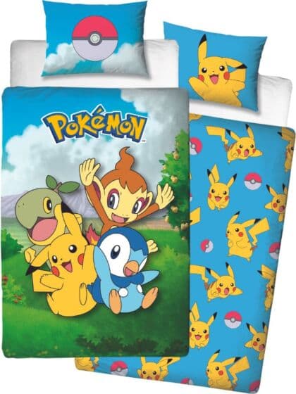 Pokemon sengesett i bomull - 140x200 cm