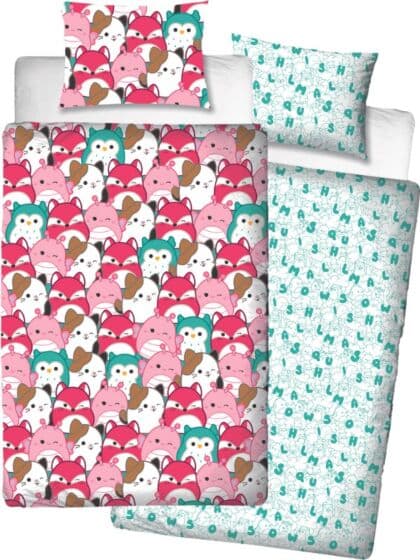 Squishmallows sengesett i bomull - 140x200 cm