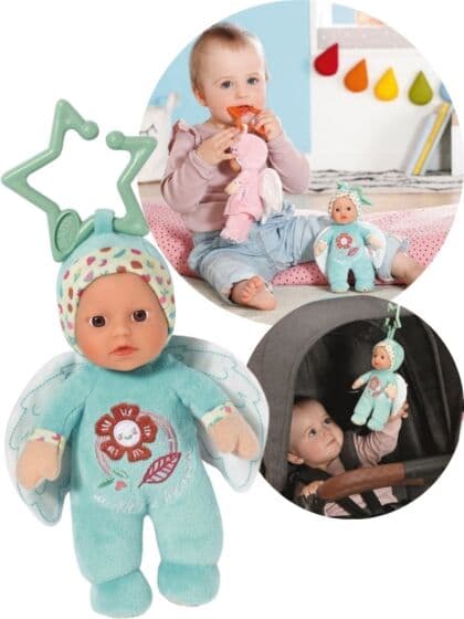 BABY Born Angel for babies - myk dukk 18 cm med stjernehenger - blå