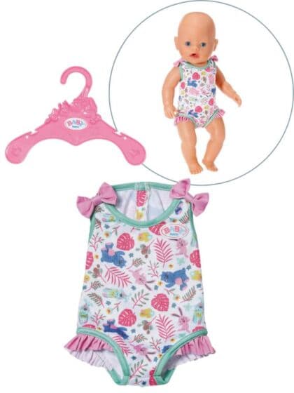 BABY Born badedrakt med sløyfer og dyremotiv