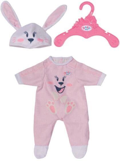 BABY Born Bunny Sparkedress og lue med kaninører - til dukke 43 cm