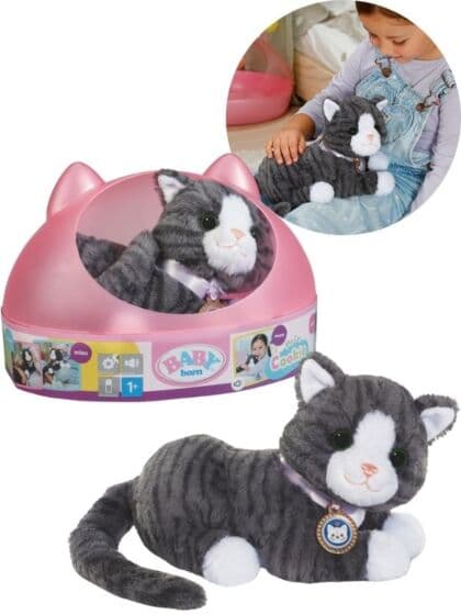 BABY born My Cat Cookie med transportbur - med lyd