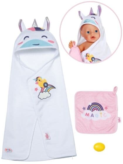 BABY born håndkle med hette og tilbehør