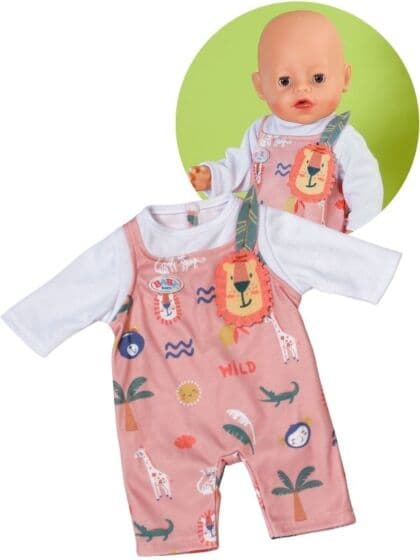 BABY born dukkeklær med jungelmotiv - 43 cm