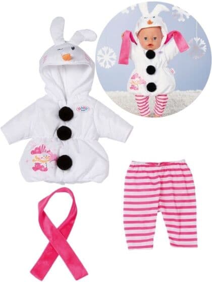 BABY born dukkeklær snømannkostyme med skjerf - 43 cm