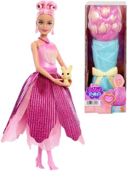 Barbie Petal Pop Reveal – Pink Tulip dukke med blomster-effekt