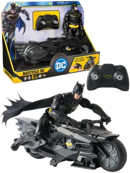 Batman Stealth RC Batcycle med Batman-figur - 30 cm