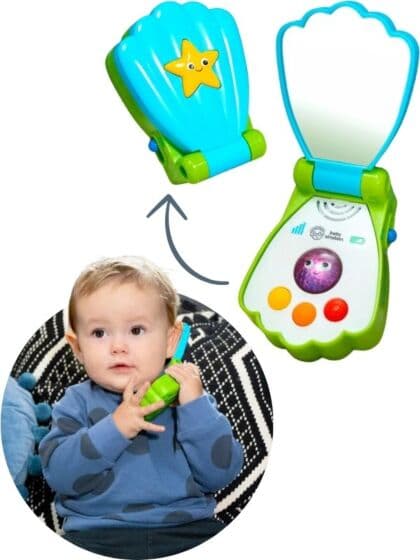Baby Einstein Ocean Explorers leketelefon med lys, musikk, fraser og speil