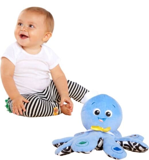 Baby Einstein Octoplush blekksprut kosebamse med musikk