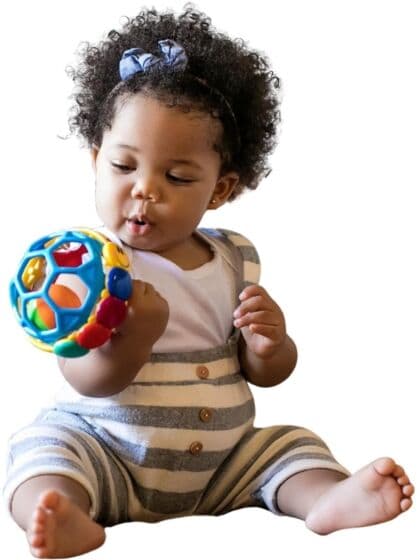 Baby Einstein tøyelig lekeball med rangle