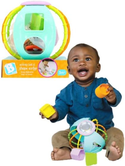 Bkids Aktivitetsball og putteboks 2-i-1 med klosser - 5 deler