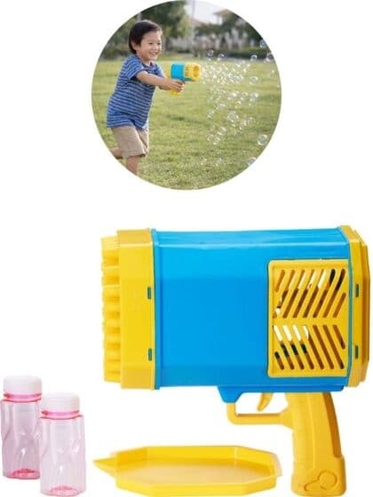Boblepistol med boblesåpe og oppsamlingsbrett